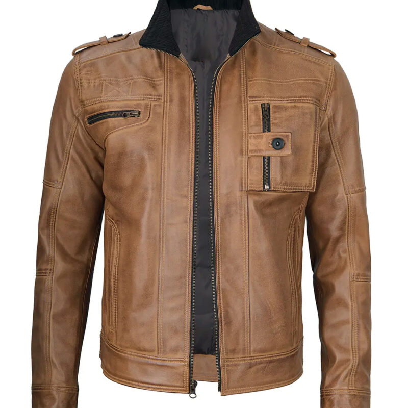 camel-high-collar-biker-leather-jacket-1