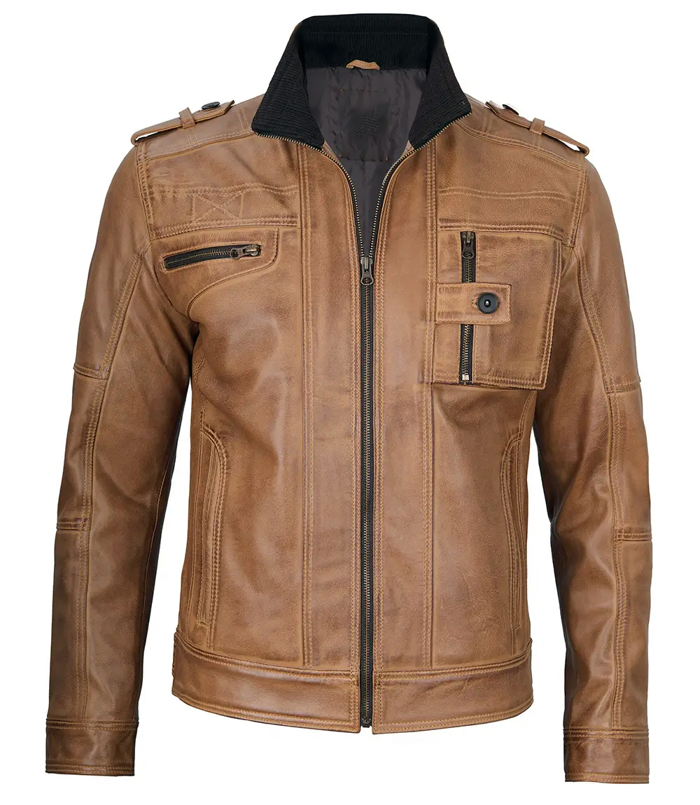 camel-high-collar-biker-leather-jacket-2