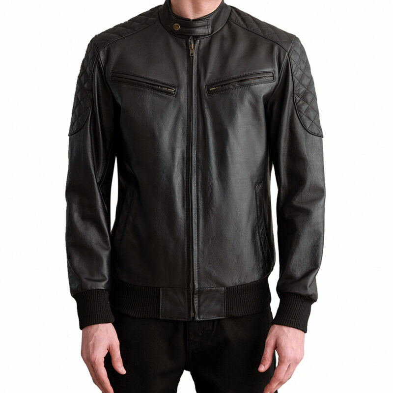 snap-button-band-bomber-leather-jacket-1